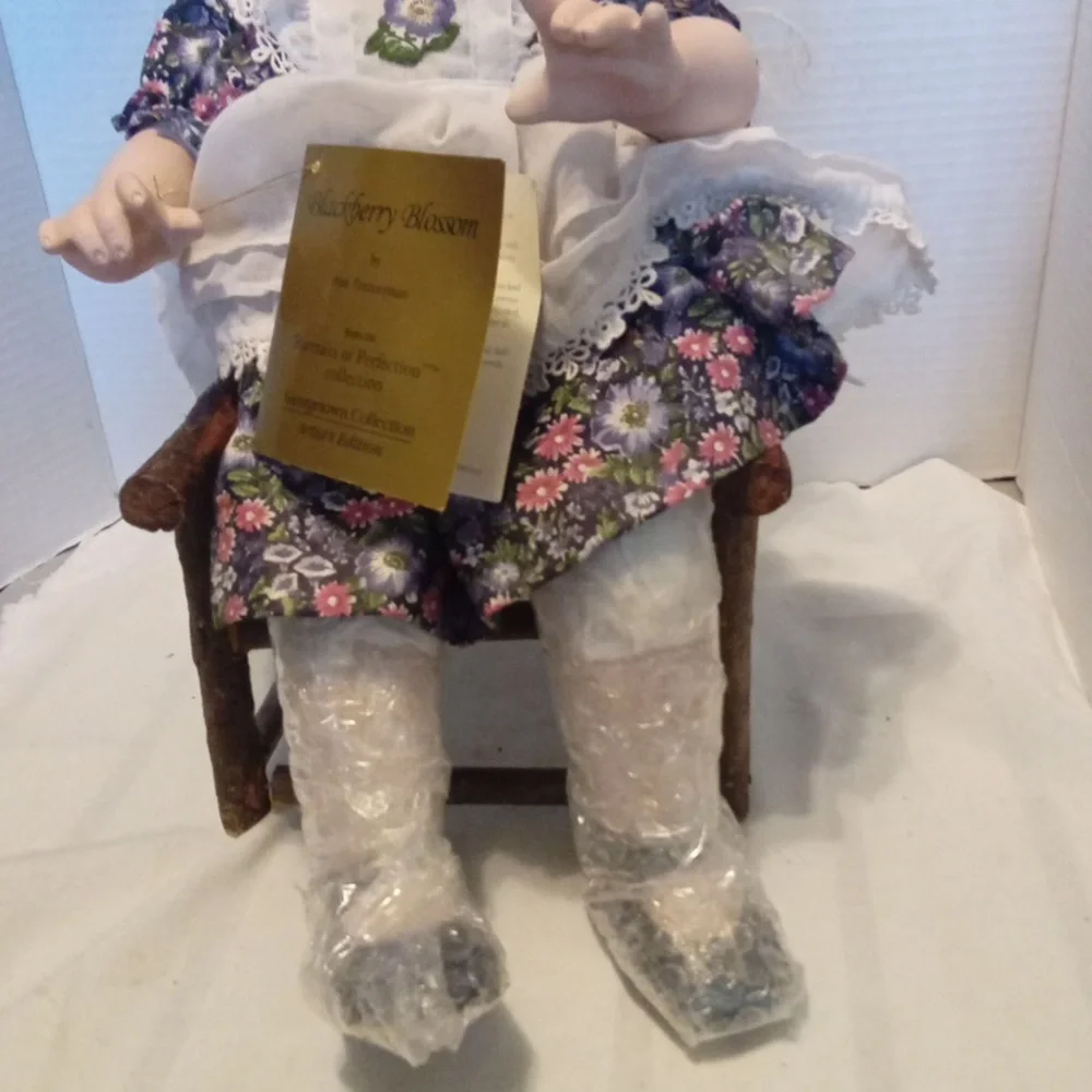 Vintage BlackBerry Blossom Porcelain Doll